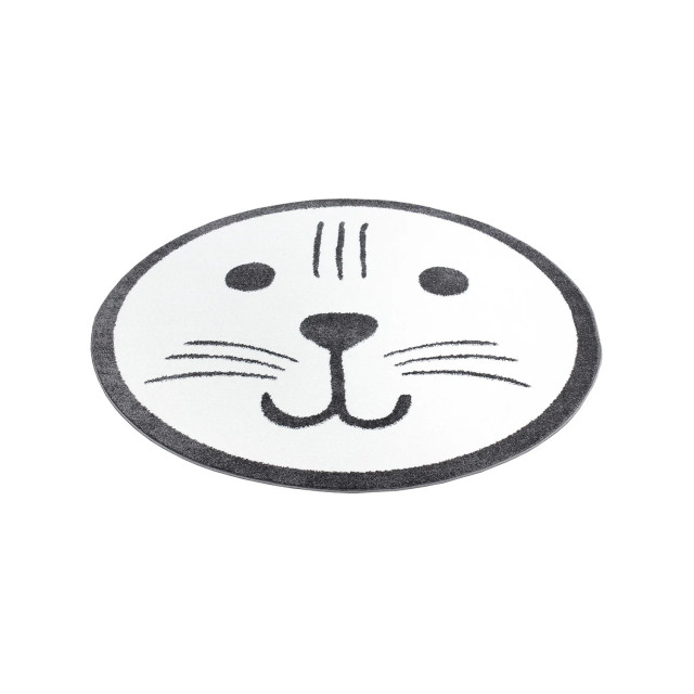 Muratap Vloerkleed poes rond laagpolig anime kids 120 cm rond 2387882 large