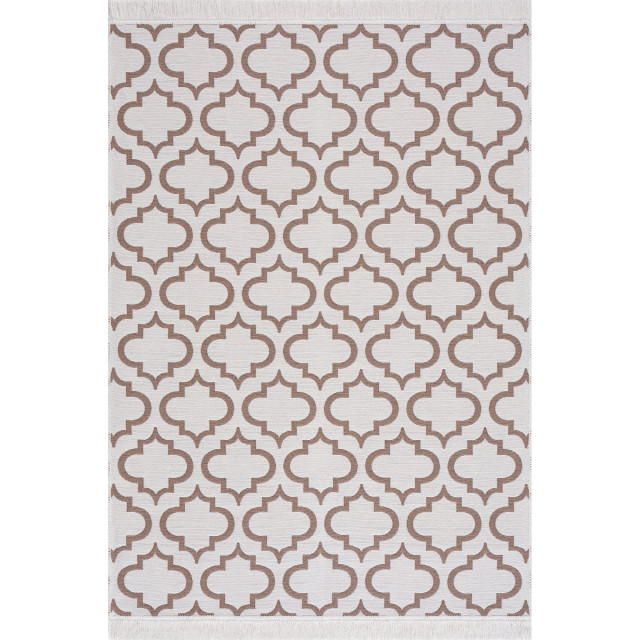 Muratap Boho kelim dubbelzijdig wasbaar vloerkleed creme- 120x170 cm 2808790 large