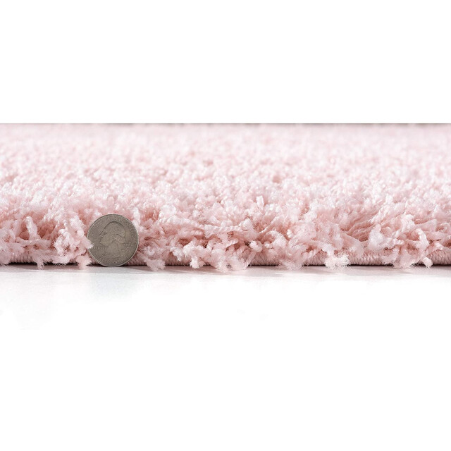 Muratap Loca shaggy vloerkleed licht roze hoogpolig- 60x110 cm 1130434 large