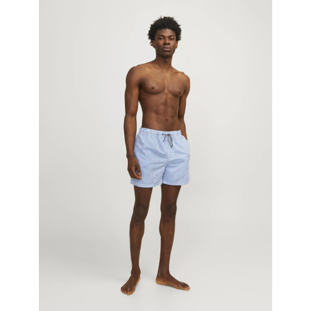 Jack & Jones Heren zwemshort gestreept blauw 12253240-Blauw large