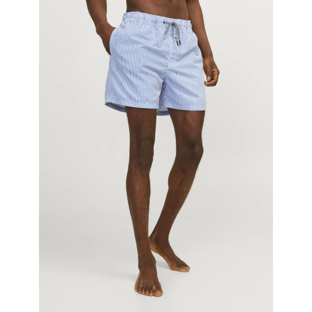 Jack & Jones Heren zwemshort gestreept blauw 12253240-Blauw large