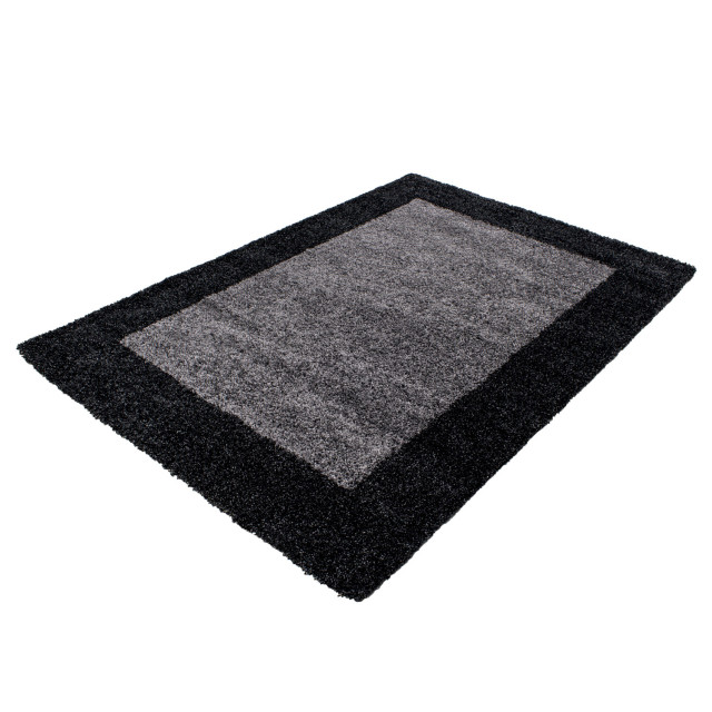 Muratap Basic shaggy kader vloerkleed / grijs hoogpolig- 300x400 cm 1128545 large