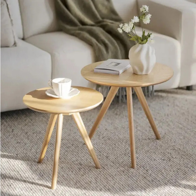 Rowico Home Yumi houten salontafel naturel Ø90 cm 2323390 large