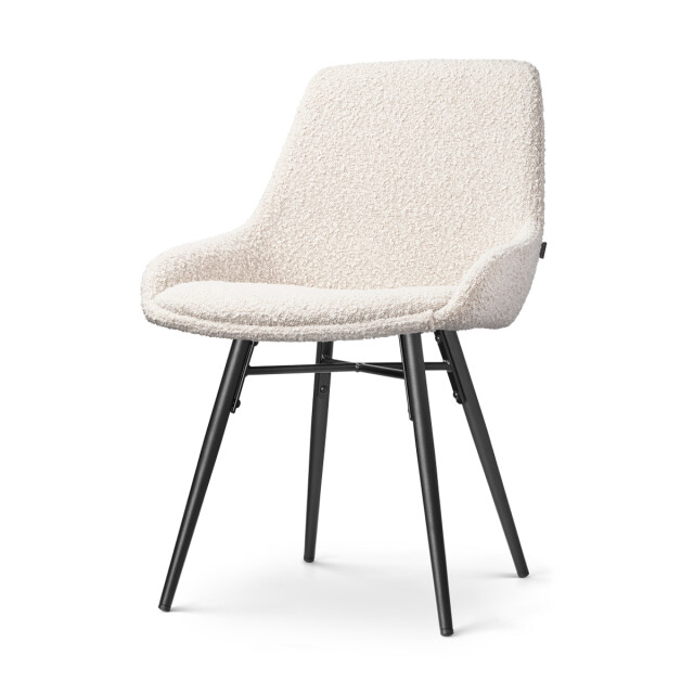 Nolon Nena-isa eetkamerstoel bouclé zwart houten onderstel 2833939 large