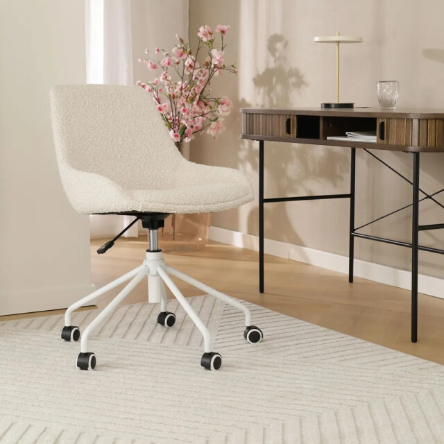 Nolon Nout-isa bureaustoel bouclé wit onderstel 2794711 large