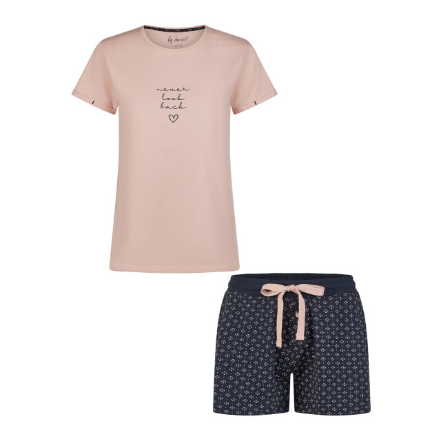 By Louise Dames korte pyjama set shortama roze BL-998-3+993-2 large