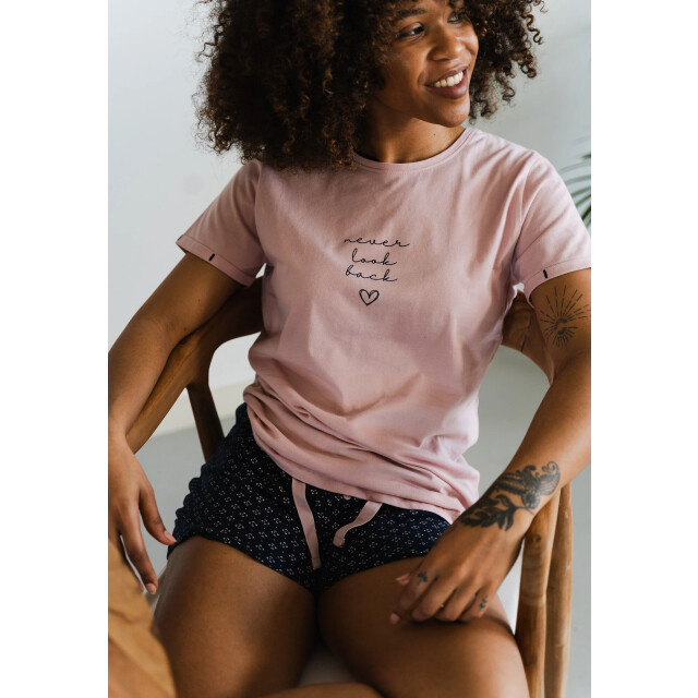 By Louise Dames korte pyjama set shortama roze BL-998-3+993-2 large