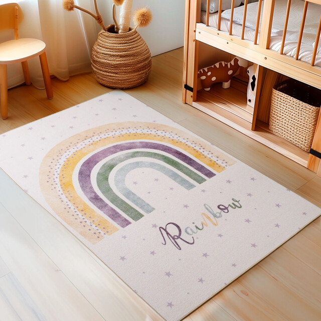 Muratap Play kids vloerkleed kinderkamer rainbow laagpolig speelkleed multi- 100x150 cm 2934587 large