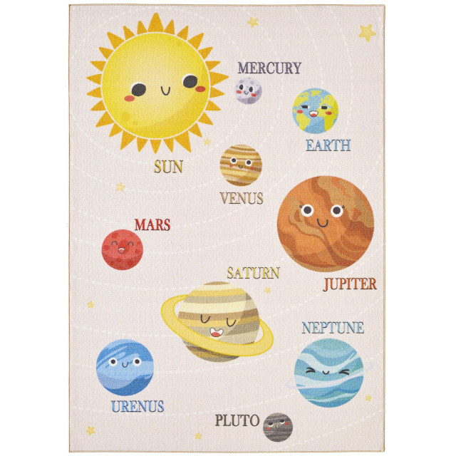 Muratap Play kids vloerkleed kinderkamer universe laagpolig speelkleed multi- 100x150 cm 2934582 large