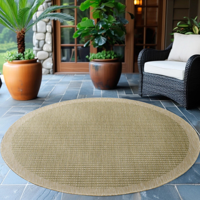 Muratap Solid binnen en buiten rond vloerkleed indoor & outdoor laagpolig effen - 160 cm rond 2934467 large