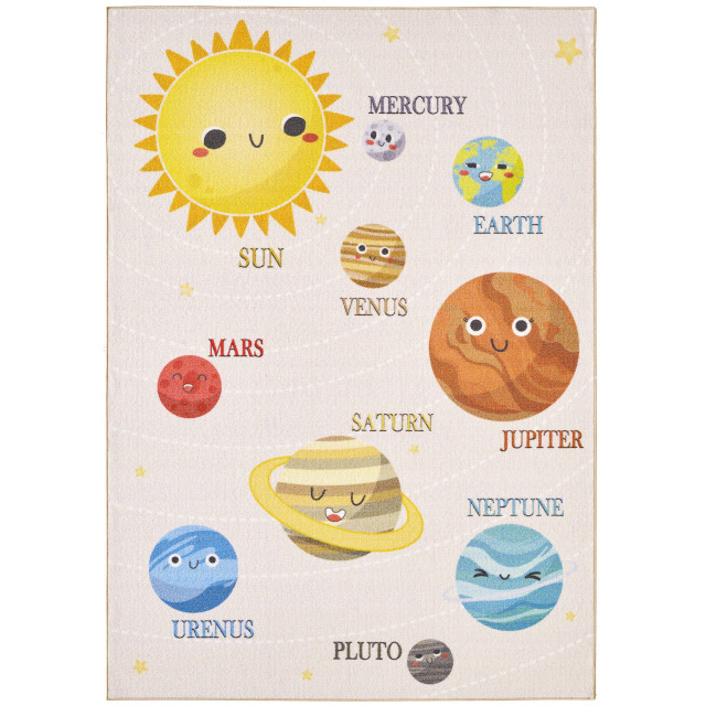 Muratap Play kids vloerkleed kinderkamer universe laagpolig speelkleed multi- 80x120 cm 2934583 large