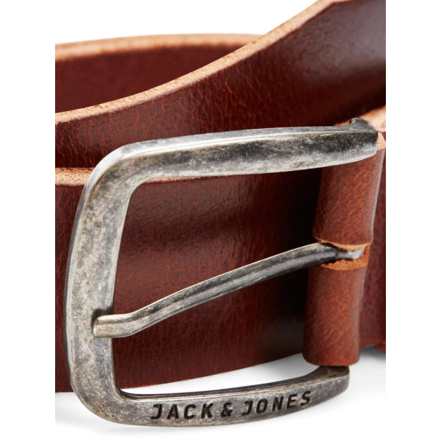 Jack & Jones Heren riem jacpaul leer roodbruin 12111286-Roodbruin large