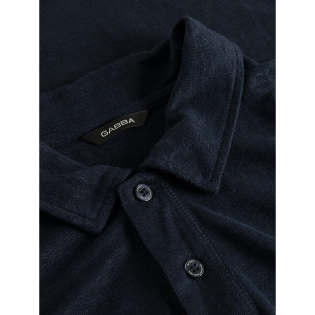 Gabba Duke linen polo ss 10806 night sky 10806 large
