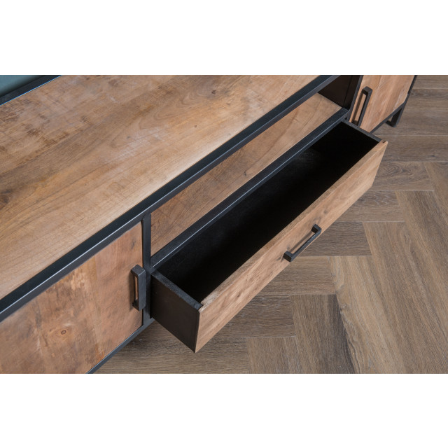 Livingfurn tv meubel sturdy 160 cm mangohout / gecoat staal 2059173 large