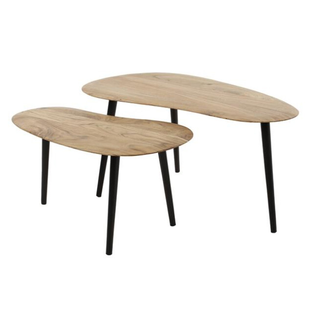 Hoyz salontafel set-2 niervormig organisch massief acaciahout 2920322 large