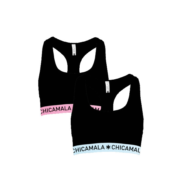 Muchachomalo Dames 2-pack racerback effen U-SOLID1220-38 large