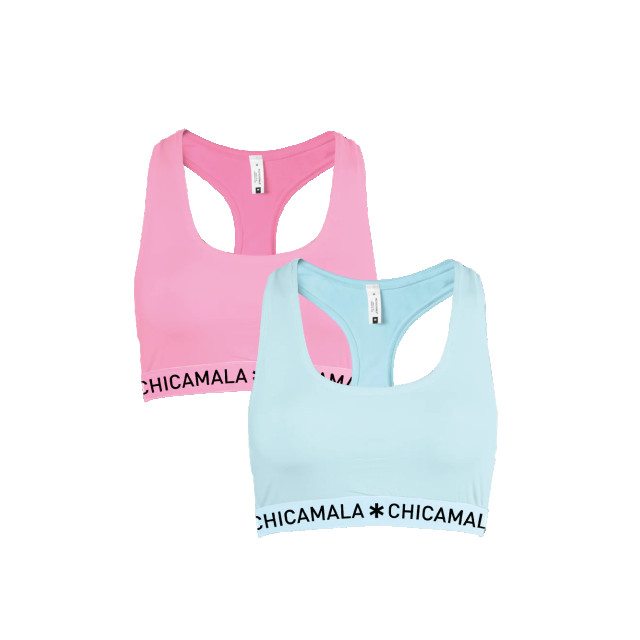 Muchachomalo Dames 2-pack racerback effen U-SOLID1220-31 large