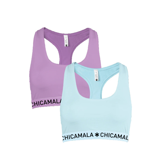 Muchachomalo Dames 2-pack racerback effen U-SOLID1220-28 large