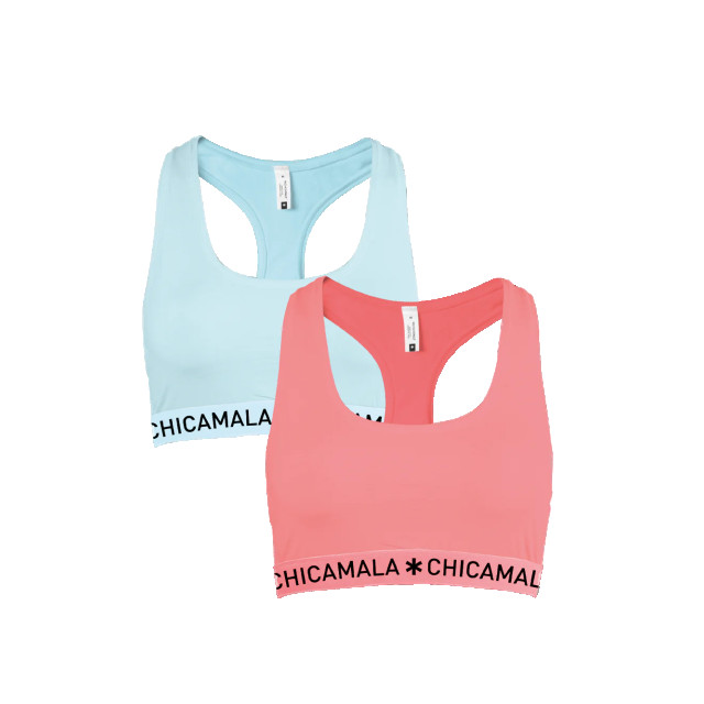 Muchachomalo Dames 2-pack racerback effen U-SOLID1220-29 large