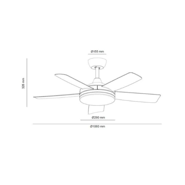 Cool Breeze Plafondventilator matilda met verlichting Ø106cm 6 snelheden afstandsbediening - 2906989 large