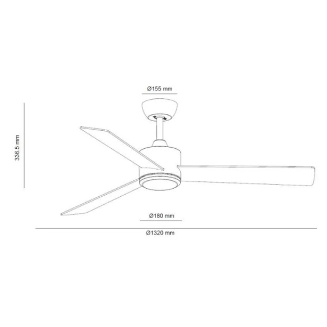 Cool Breeze Plafondventilator emil met verlichting Ø132cm 6 snelheden afstandsbediening - 2907039 large