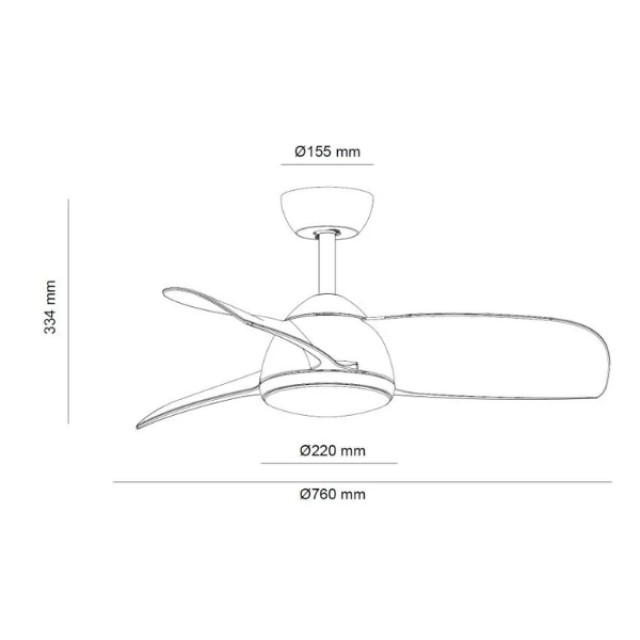 Cool Breeze Plafondventilator olivia met verlichting Ø76cm 6 snelheden afstandsbediening wit 2907008 large