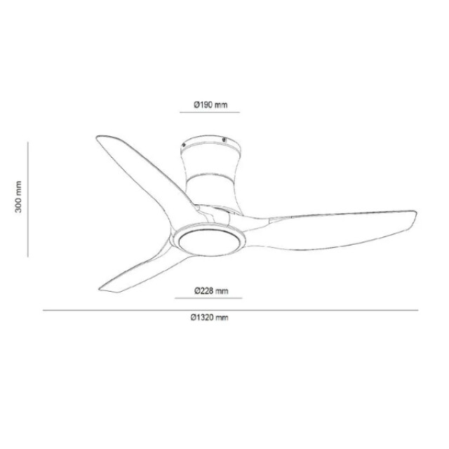 Cool Breeze Plafondventilator oliver met verlichting Ø132cm 6 snelheden afstandsbediening - 2907041 large