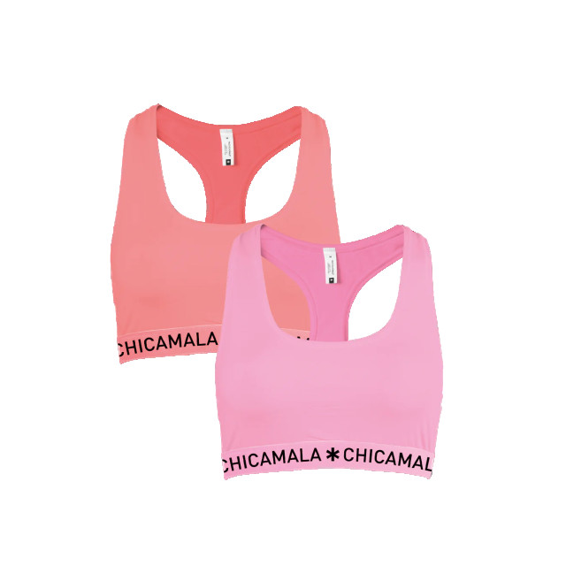 Muchachomalo Dames 2-pack racerback effen U-SOLID1220-27 large