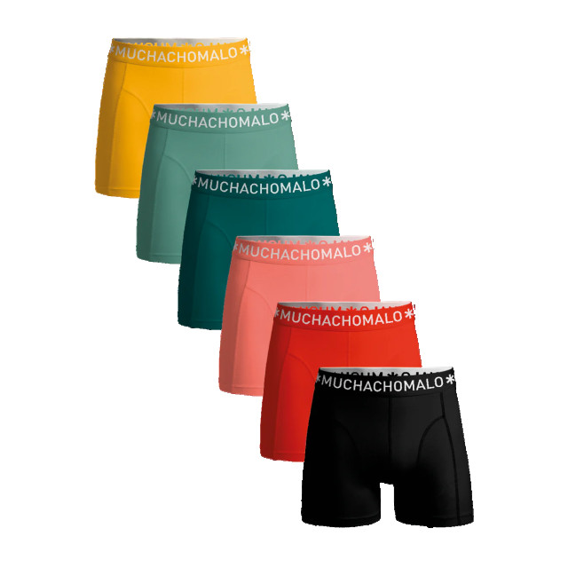 Muchachomalo Heren 6-pack boxershorts effen U-SOLID1010-1041 large