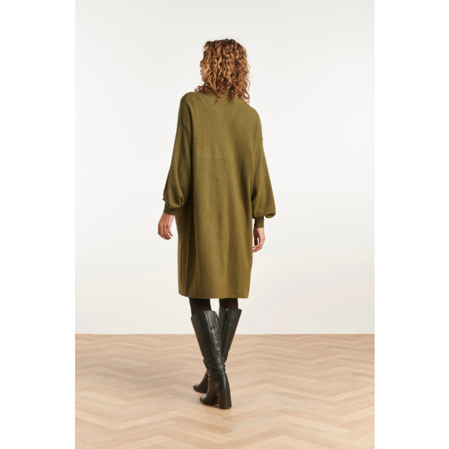 Smashed Lemon 23594 stijlvolle oversized cardigan in army green 23594-550-S large