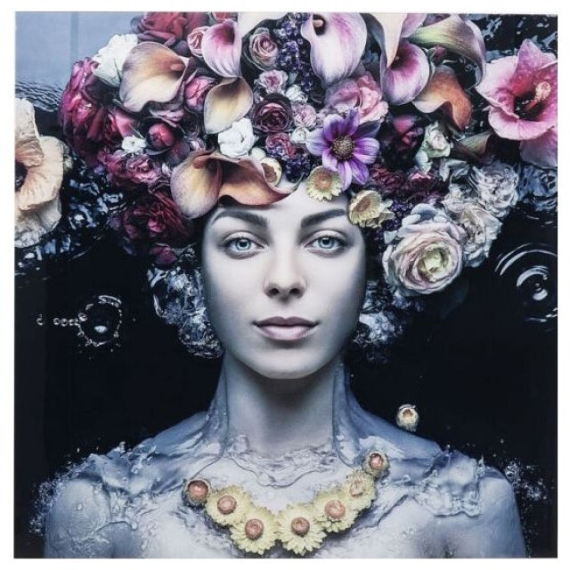 Kare Design Kare wandfoto flower art lady 80x80cm 2884927 large