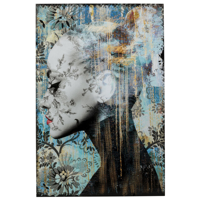 Kare Design Kare wandfoto glass lady flower 100x150cm 2885467 large