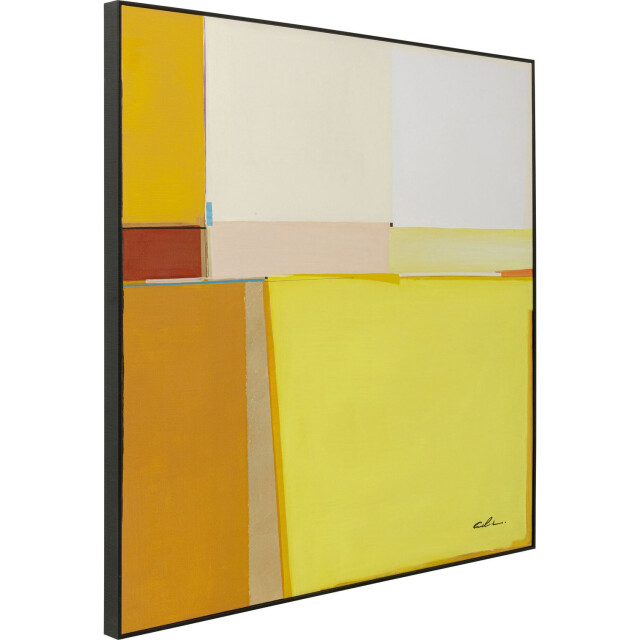 Kare Design Schilderij abstract shapes yellow 113x113cm 2885507 large