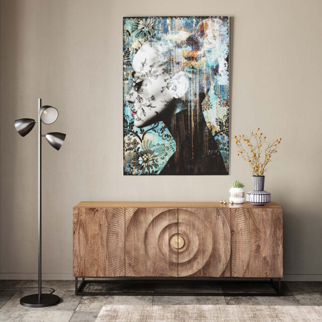 Kare Design Kare wandfoto glass lady flower 100x150cm 2885467 large