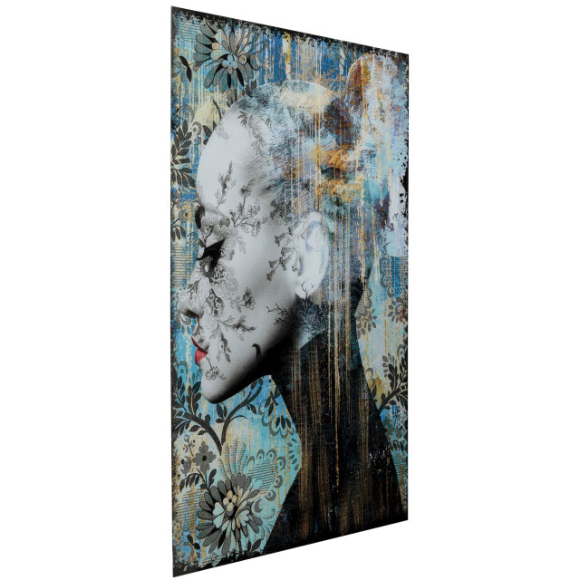 Kare Design Kare wandfoto glass lady flower 100x150cm 2885467 large