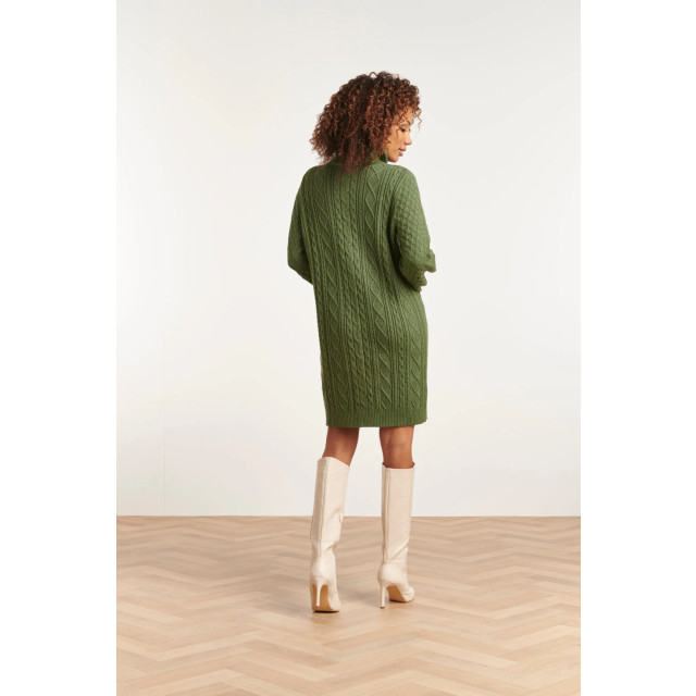 Smashed Lemon 23603 oversized coltrui jurk met pofmouwen in army green 23603-549-3XL large