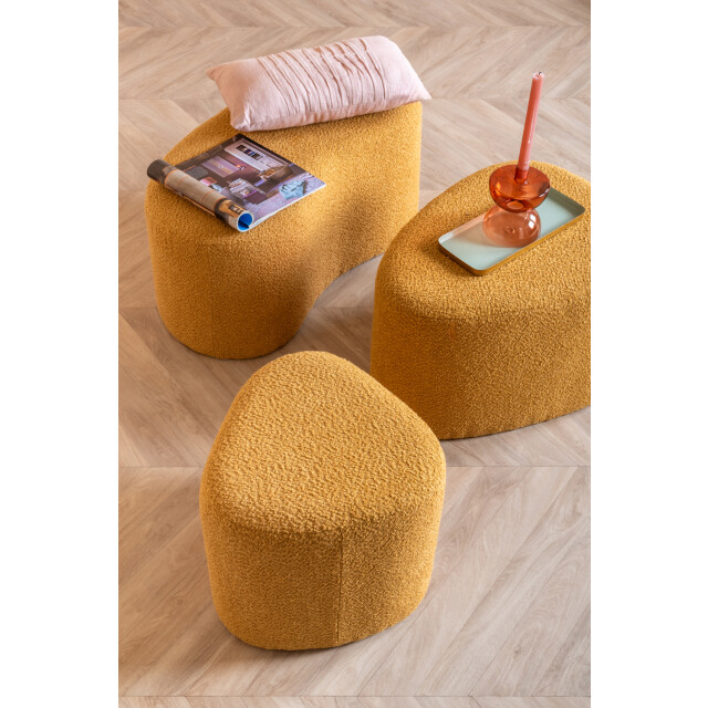 Leitmotiv poef ada organic large oker 2845221 large