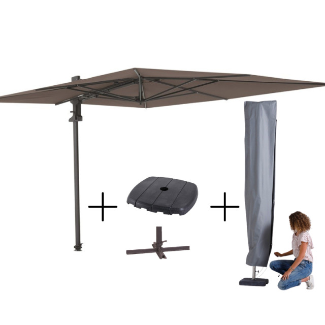 Madison Mega combi deal! parasol saint-tropez + voet + hoes 2936350 large