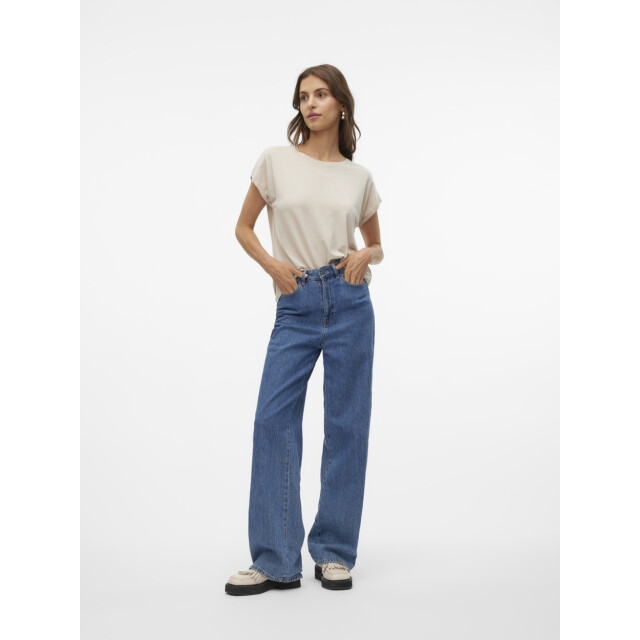 Vero Moda Vmlava glitter ss top stripe ga jrs zand dessin 4339.06.0023 large