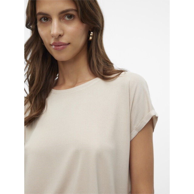 Vero Moda Vmlava glitter ss top stripe ga jrs zand dessin 4339.06.0023 large