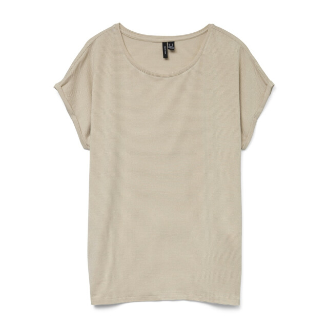 Vero Moda Vmlava glitter ss top stripe ga jrs zand dessin 4339.06.0023 large