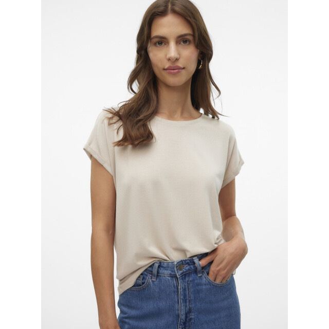 Vero Moda Vmlava glitter ss top stripe ga jrs zand dessin 4339.06.0023 large