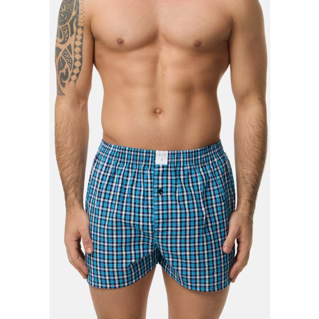 MG-1 Geweven wijde boxershorts heren core blauw 4-pack MG1-CORE-4-1 large