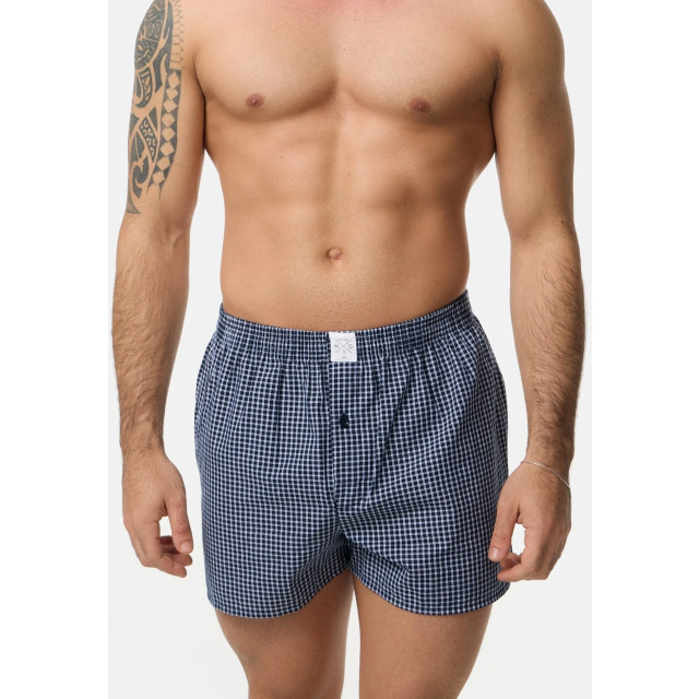 MG-1 Geweven wijde boxershorts heren core blauw 4-pack MG1-CORE-4-1 large