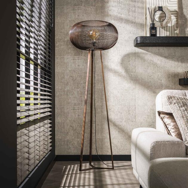 Hoyz vloerlamp 3-poot copper twist kleurig 2920335 large