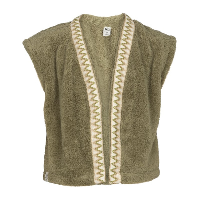 Kiestone Meisjes gilet essie donker KS9519 - Essie - Donker groen large