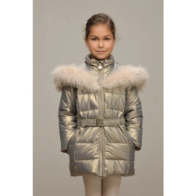 Le Chic Meisjes winterjas met capuchon en fur kraag bodette gorgeous C407-5205-087 large