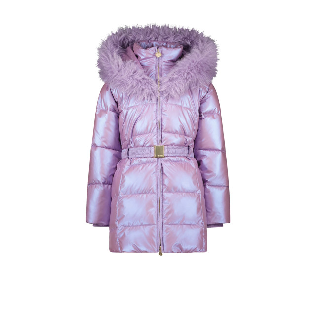 Le Chic Meisjes winterjas met capuchon en fur kraag bodette sweet plums C407-5205-624 large