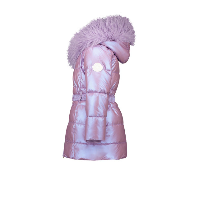 Le Chic Meisjes winterjas met capuchon en fur kraag bodette sweet plums C407-5205-624 large