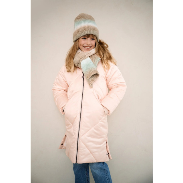 NoNo Meisjes winterjas lang met capuchon beetle rosy N407-5206-241 large